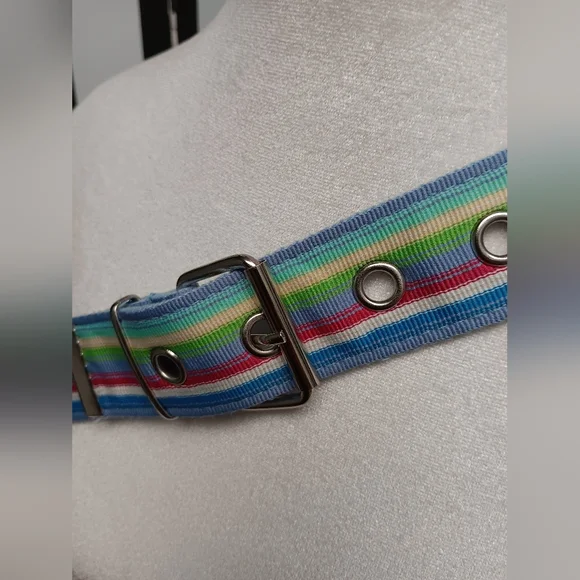 Rainbow canvas belt - Picture 3 of 6